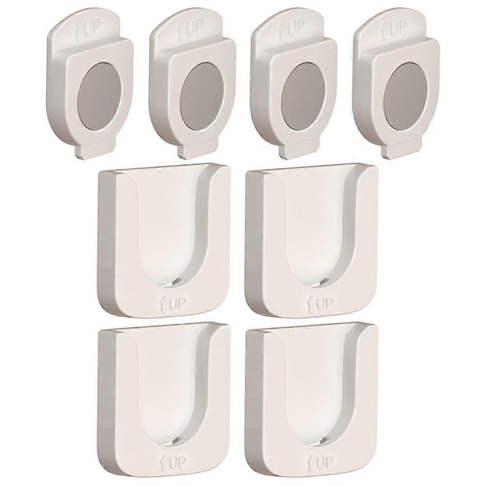 Wall Mounted Magnetic Remote Holder For Families With Easy Installation And Simple Appearance In White Sets