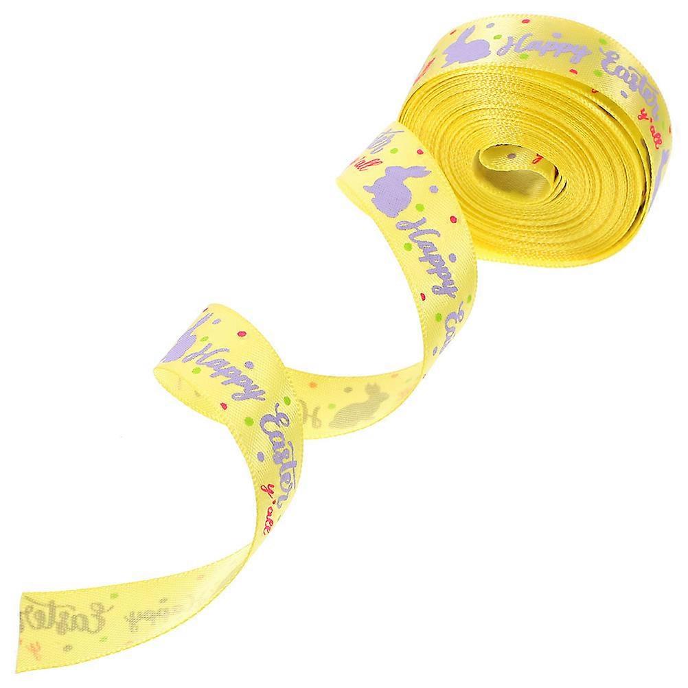 Easter Ribbon Decor Yellow Polyester with Versatile Length for Decoration Use