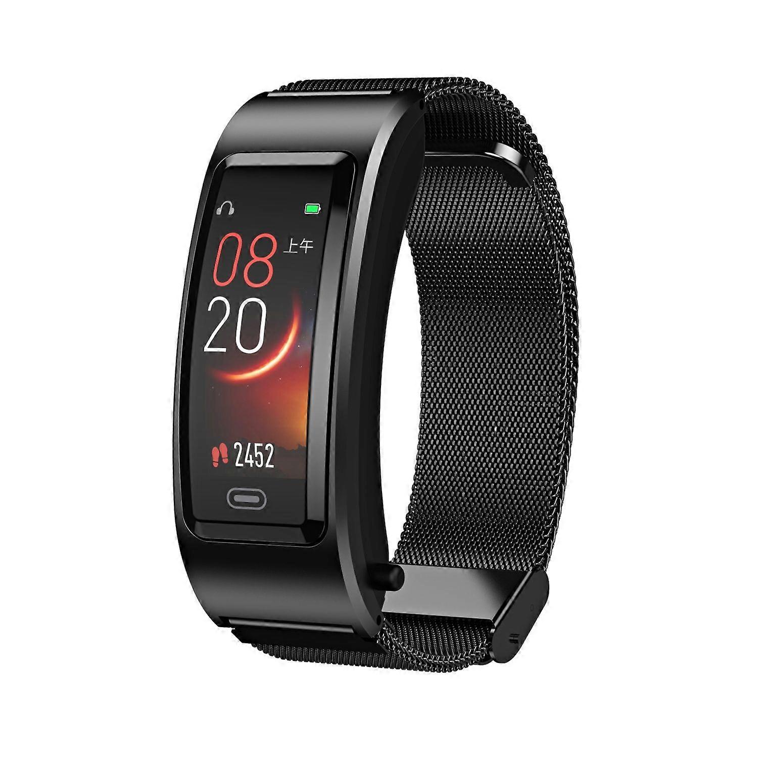 B7 Bluetooth Earphone Smart Bracet smartwatch Black
