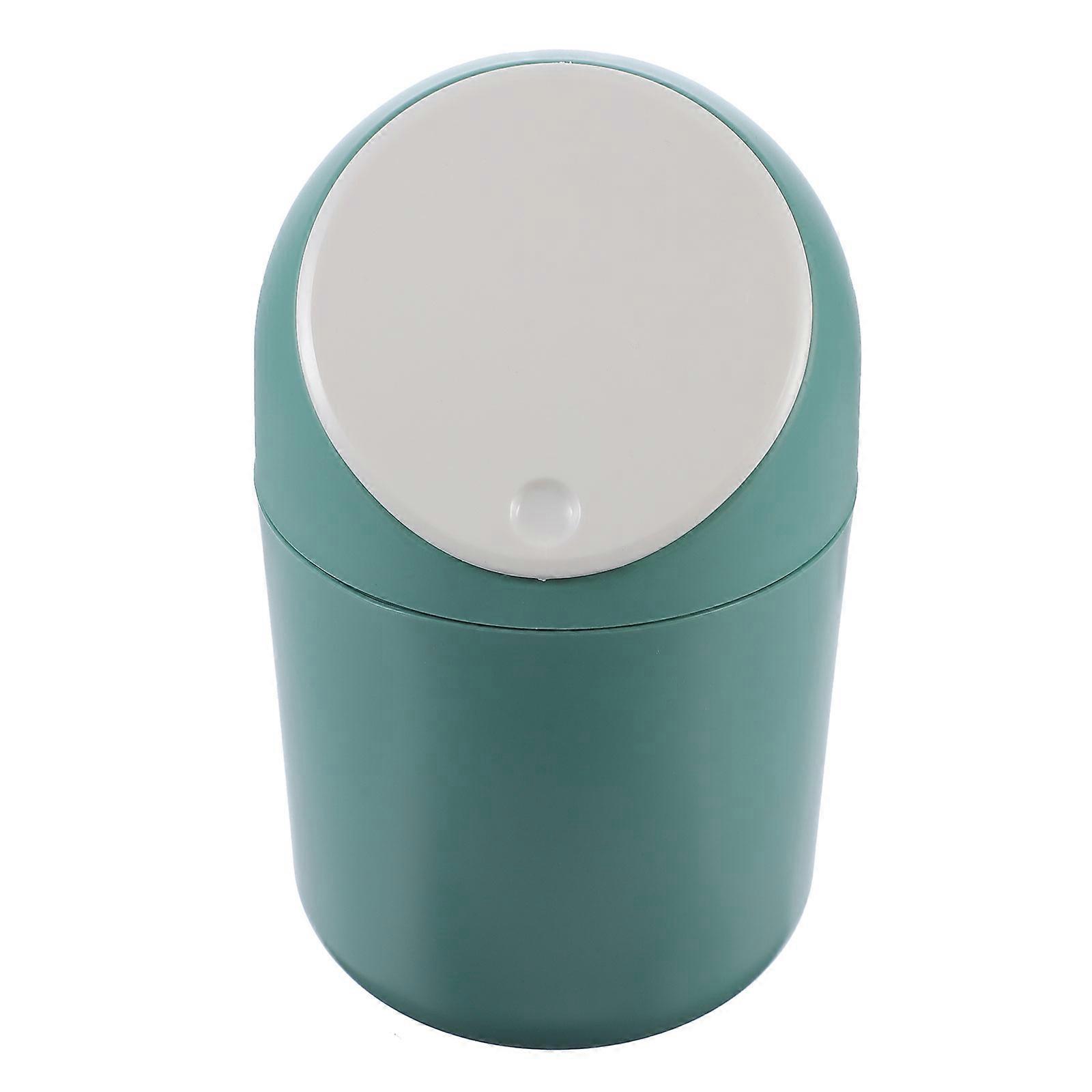 Green Mini Desktop Trash Can for Office and Bedroom Storage Made of PP Material 3.9L