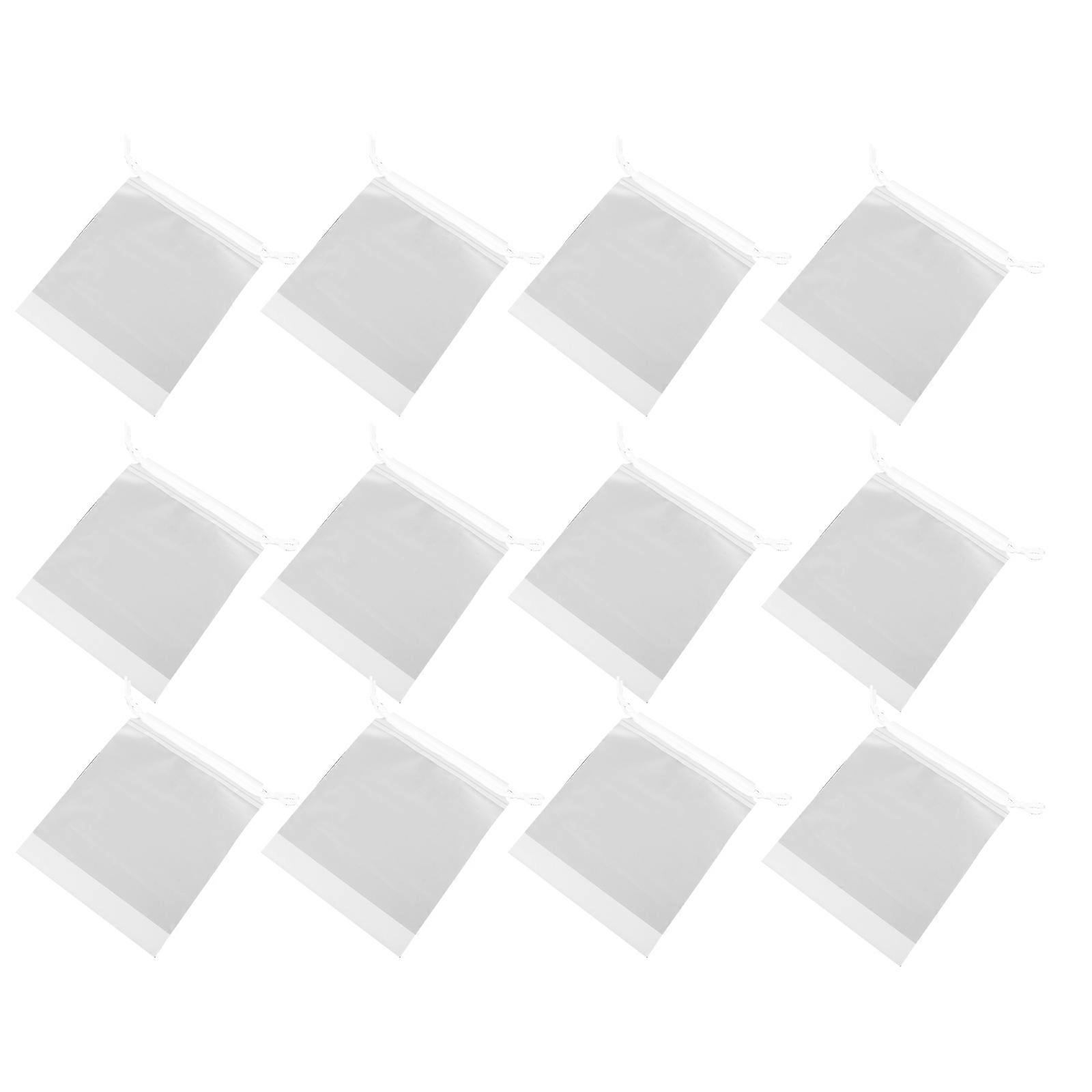 15Pcs Practical Plastic Laundry Bags Rectangular Drawstring Closure For Delicate Items Home Use