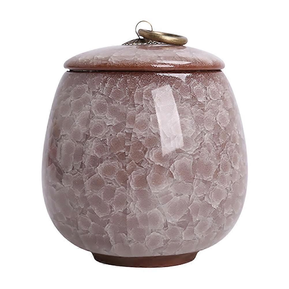 Manicure Accessory Ice Crack Pattern Storage Jar Ceramic Nail Dip Powder Box Multipurpose Storage For Desk Organization 7.4x6.5cm Protective Lid 1Pcs