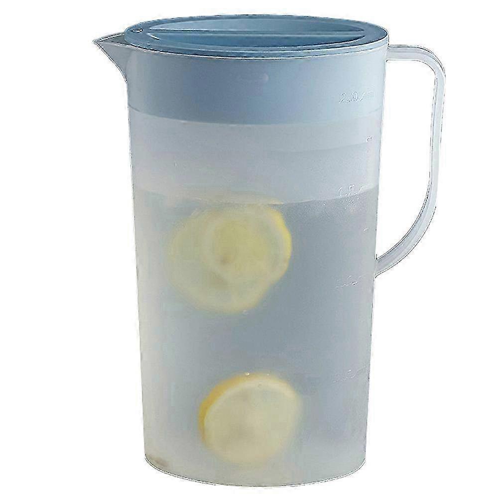 Eco-Friendly Plastic Pitcher with Lid - Durable Hot/Cold Beverage Jar for Juice, Water & Iced Tea - Perfect for Home & Parties