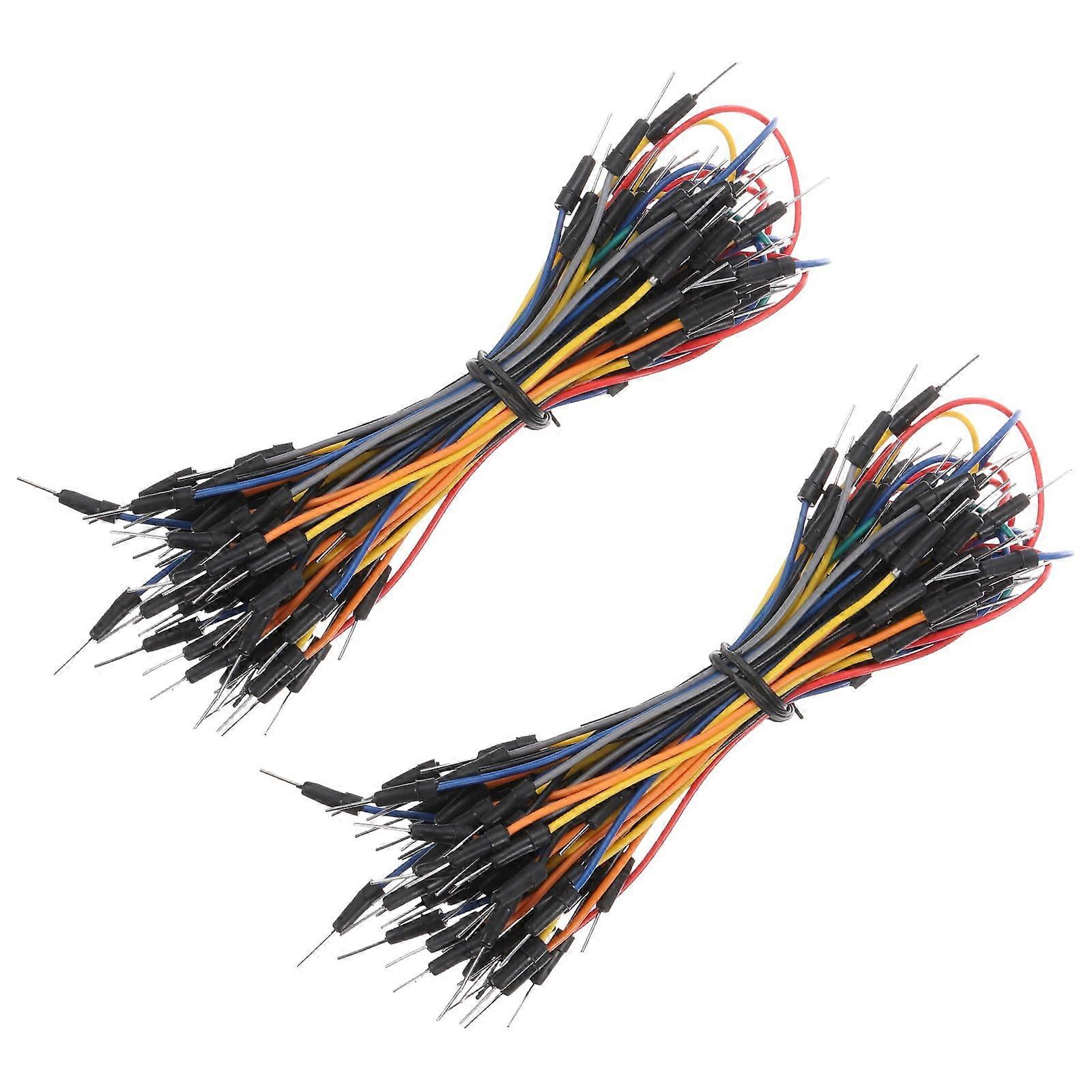 130 Pack Flexible Breadboard Jumper Wires Male to Male 12cm 17cm 22cm 27cm Multicolor Solderless Wire Set for Prototyping