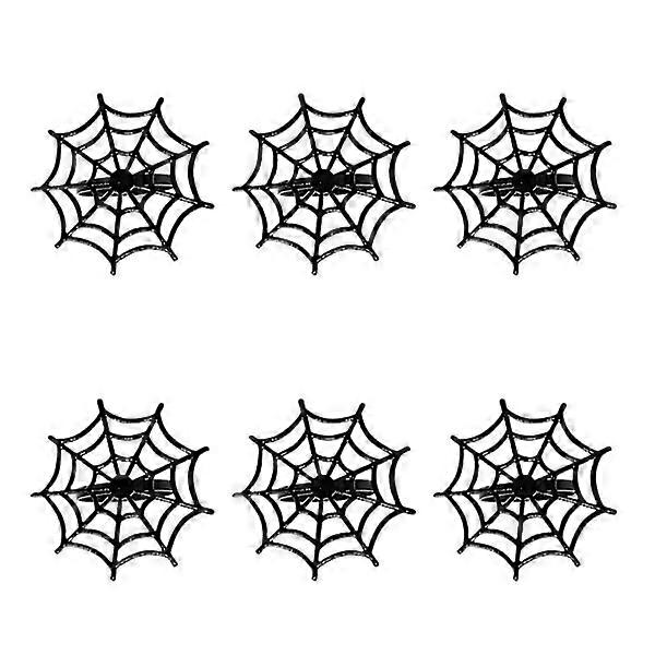 6 Stück Halloween Spinnennetz Serviettenringe Set Durable Metall Serviettenhalter Gruseliges Design Serviettenhalter