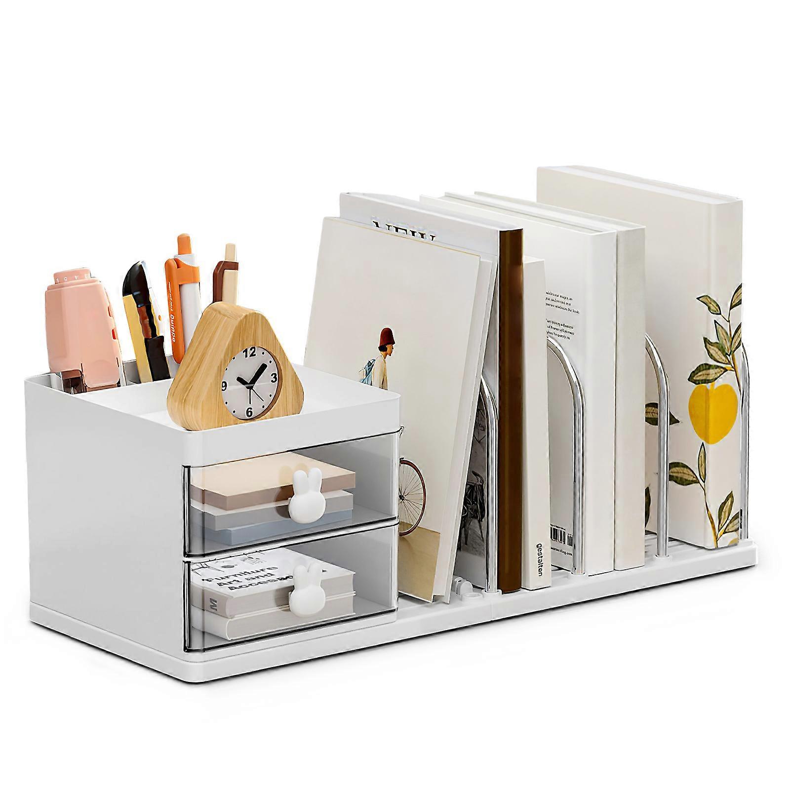 Desktop Organizer Box + Bookends - Snow White
