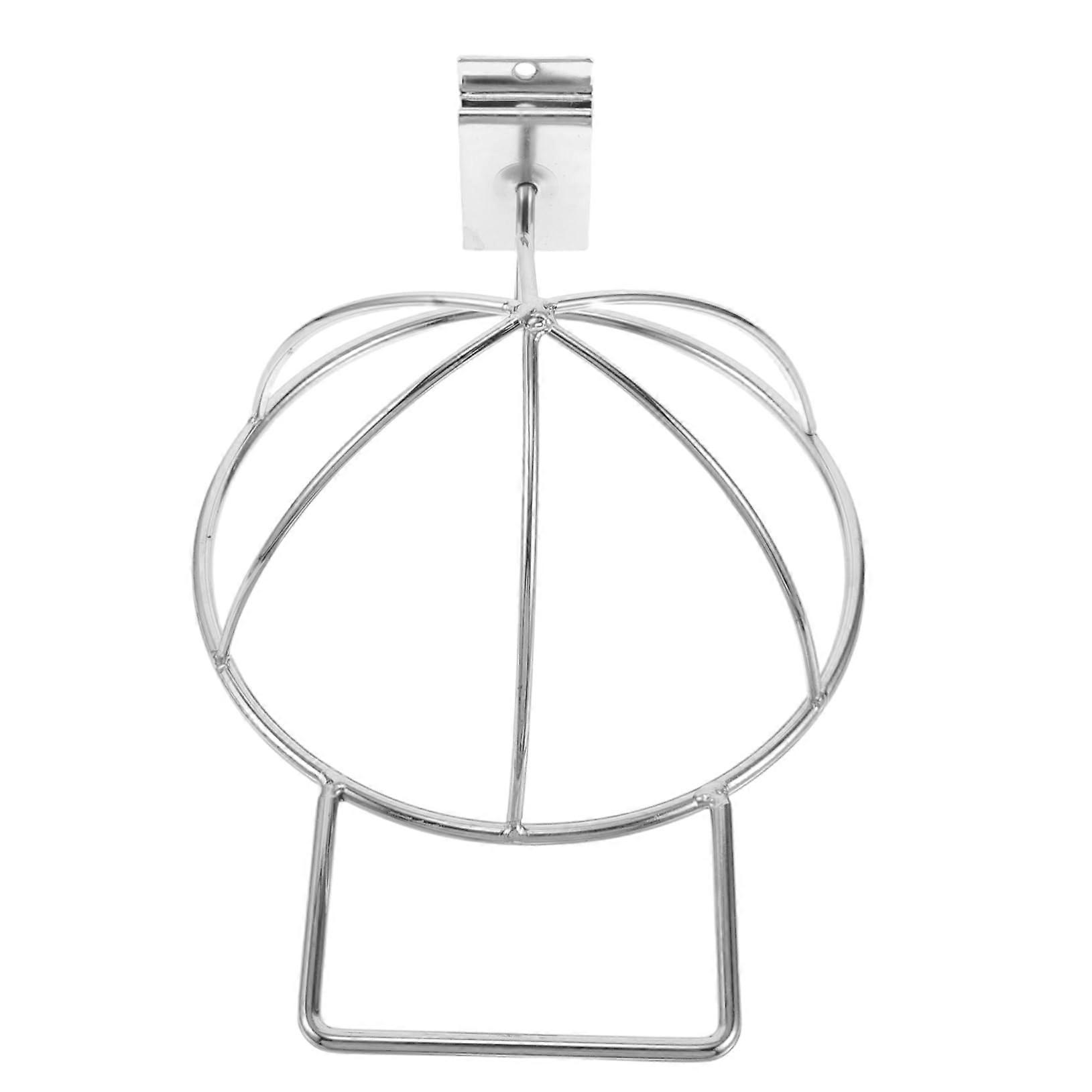 Helmet Hanger With Hook Metal Silver Alloy Wall Mount Helmet Shelf For Cabinet And Wall Use