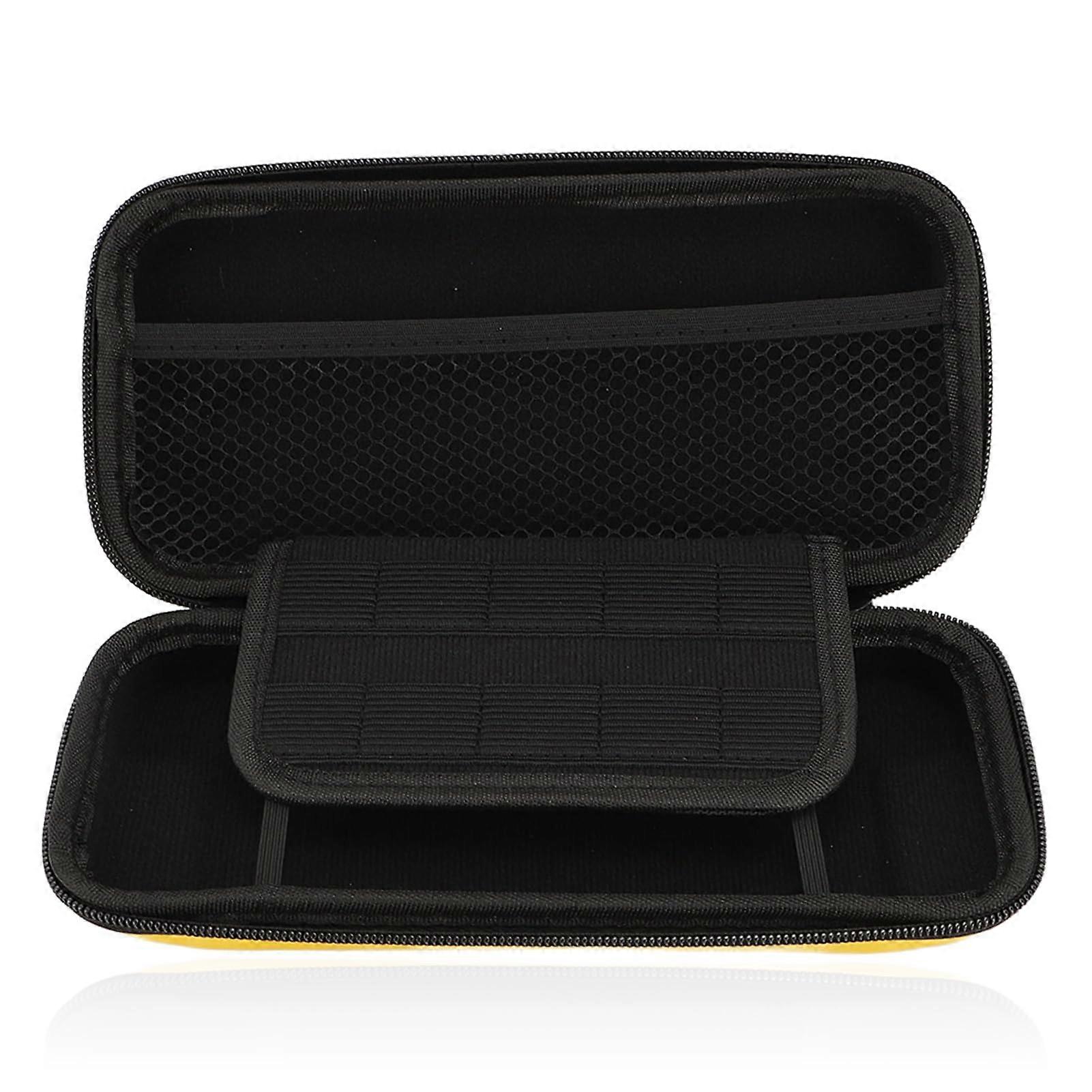 Portable Game Console Case for Lite, Protective Carrying Bag with 10 Game Card Slots, EVA Hard Shell Travel Storage Case, Waterproof, Handle (Yellow)