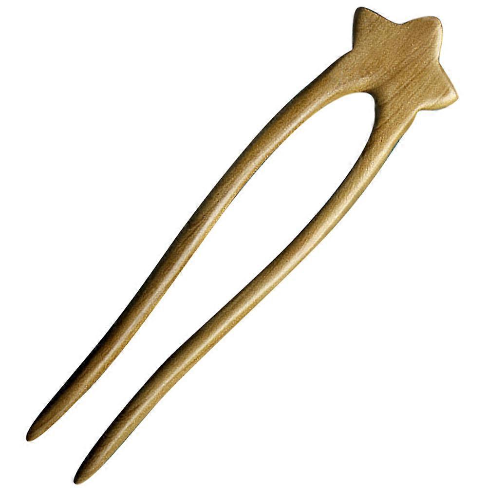 Wood Hair Stick for Buns Shape Design Green Color for Decorative Use Well Crafted 0.5 inches