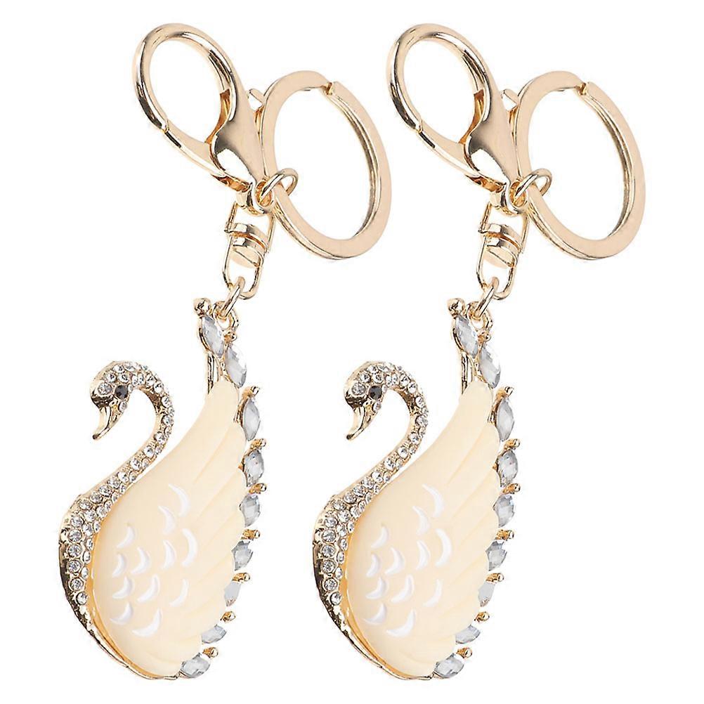 Chic Swan Pendant Keychain, Functional Accessory for Bags and Purses