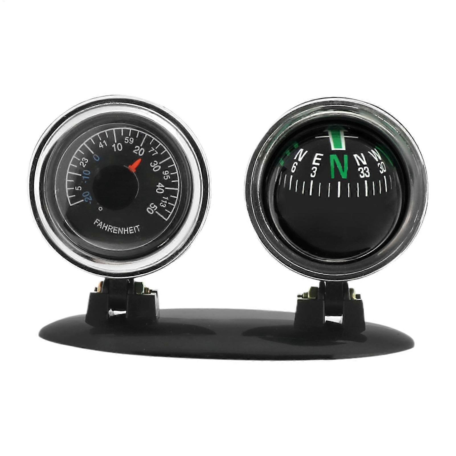 Car Temperature Tester, Compass, Guide Ball with Clear Scale, Multifunctional Accessories