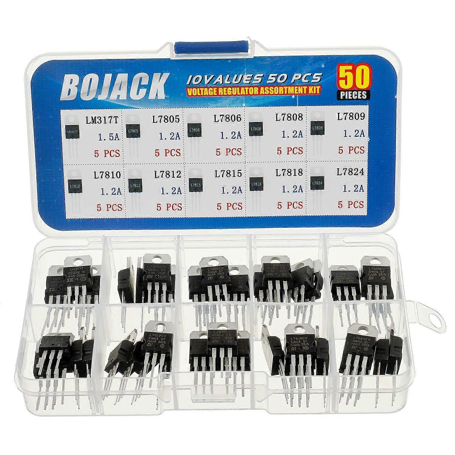 10 Values 50 Pcs LM317 L7805 L7806 L7808 L7809 L7810 L7812 L7815 L7818 L7824