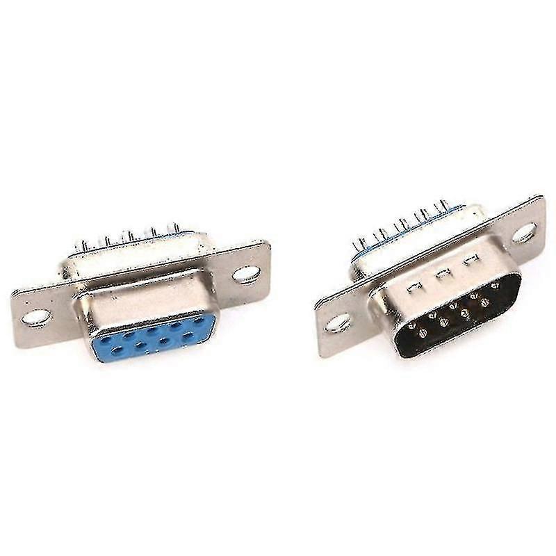 5ps 10pcs Db9 And Fe Rs232 9 Pin Wire S Serial Port Plug Connectors