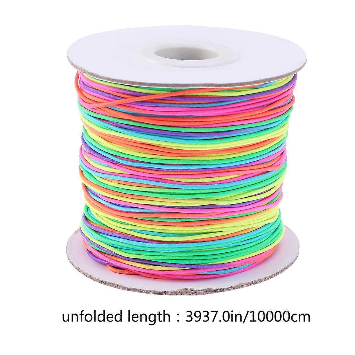 Cordon d’artisanat élastique rond flexible de 1 mm pour la fabrication de bijoux de bricolage, parfait pour les ornements de cheveux et la création de boucles d’oreilles 1Set