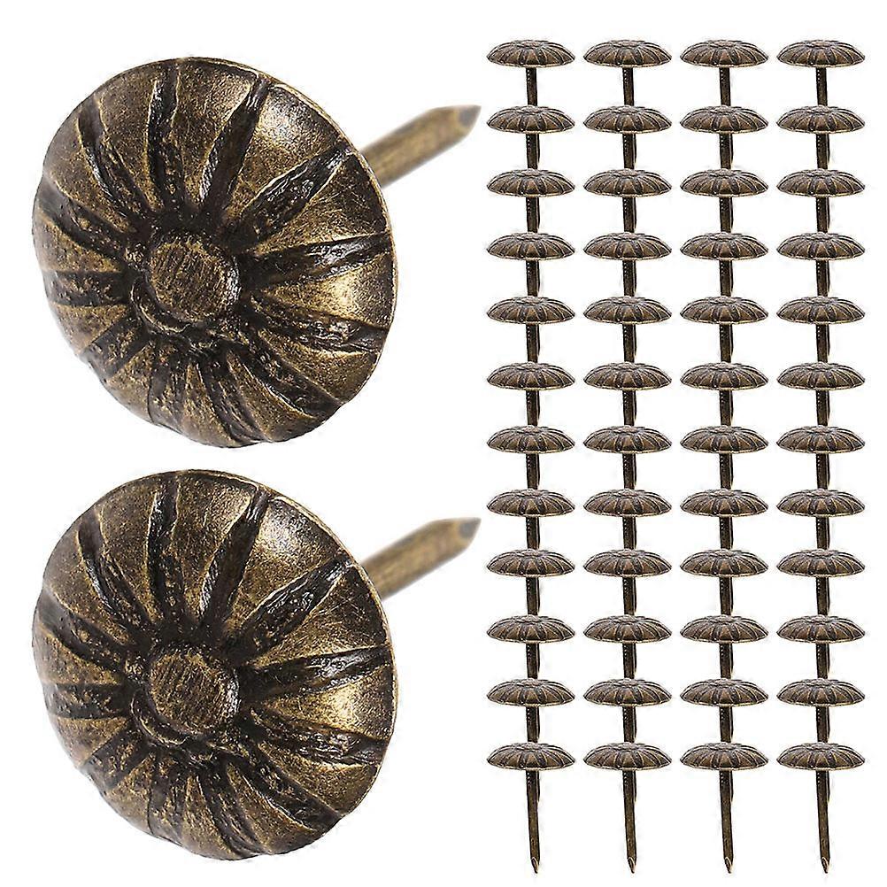Vintage Upholstery Tacks with Flower Pattern – 1000pcs Decorative Nails for Sofa, Furniture, Headboards, Chairs, and DIY Craft Projects