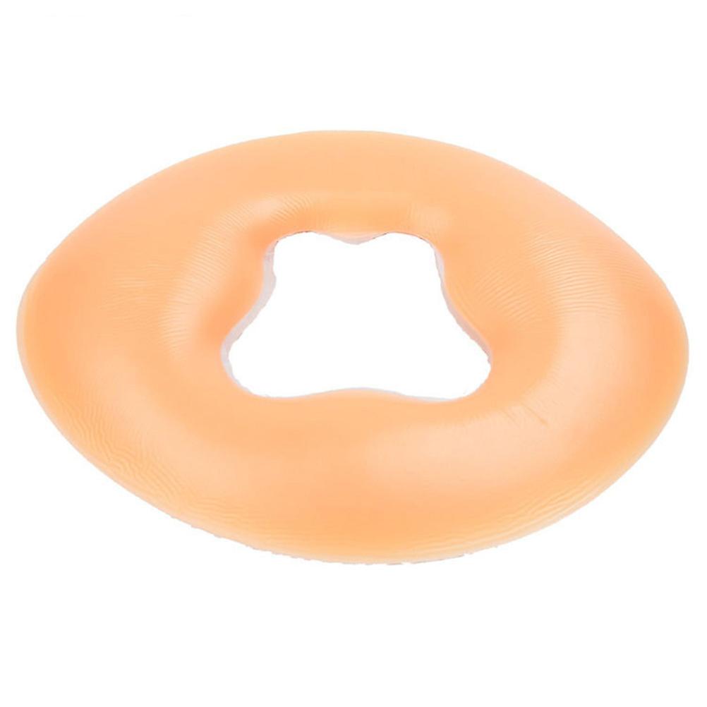Silicone Face Cushion for Spa Use Beige Comfortable Massage Pillow with High-tech Groove Design