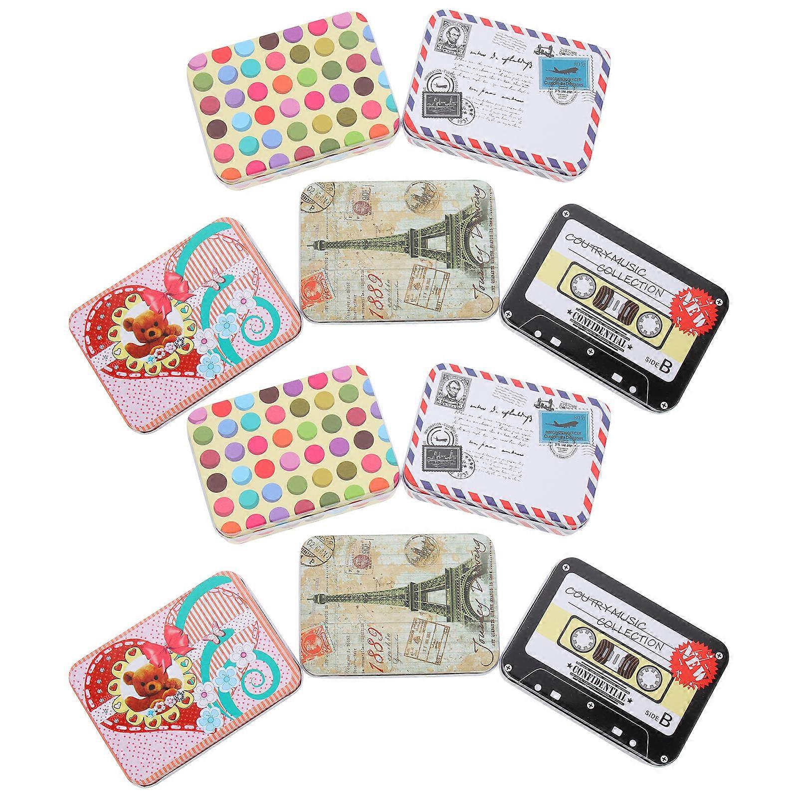 Here's a polished and professional product description for your **10pcs Decorative Tinplate Storage Boxes**:
**10pcs Decorative Tinplate Storage