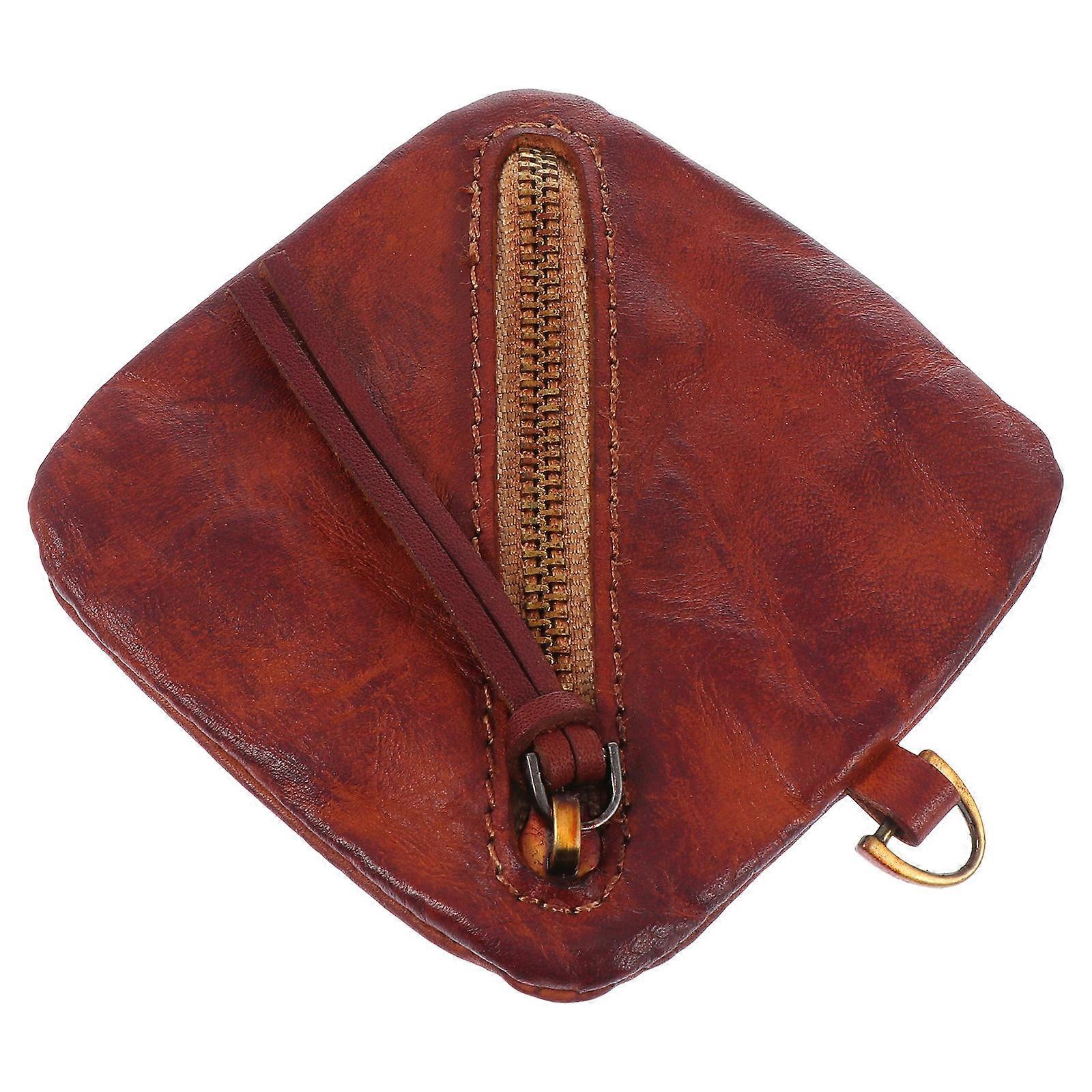 Coin Wallet For Women And Men With Simple Design Brown Color Office Use 1Pack