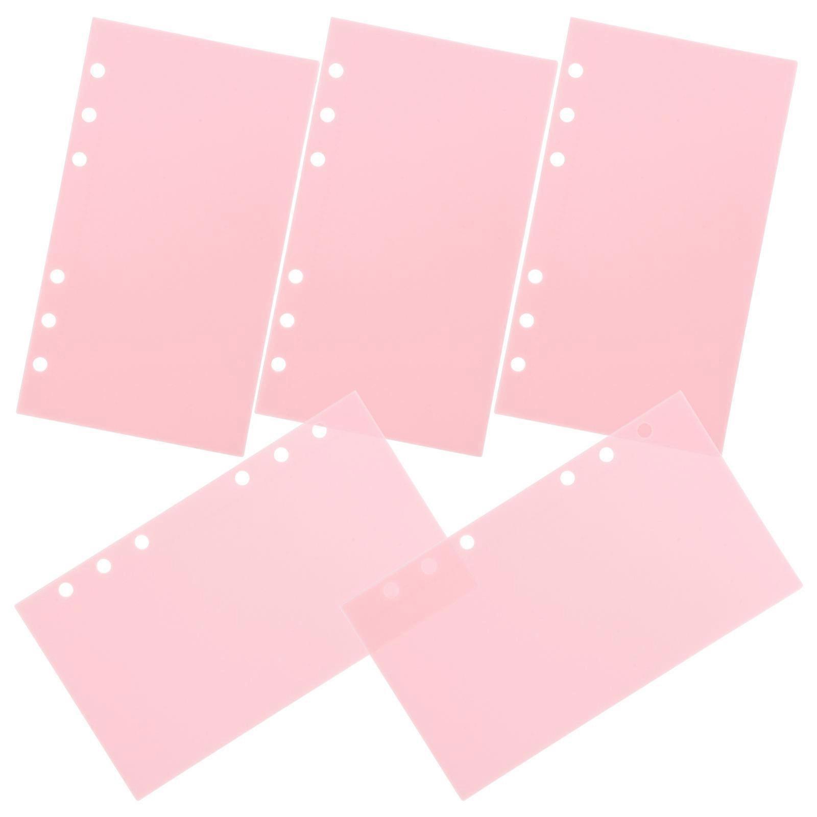 Pink Budget Binder Dividers with PP Material for Office Use 5 Pcs