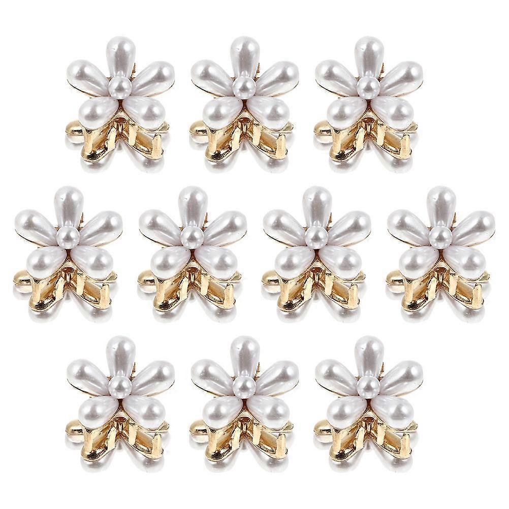 Μικρά κλιπ νυχιών 10Pcs Pearl Hair Clips Hairstyling Accessory για τα κορίτσια Κομψή μινιατούρα Φθορά όλων των περιστάσεων