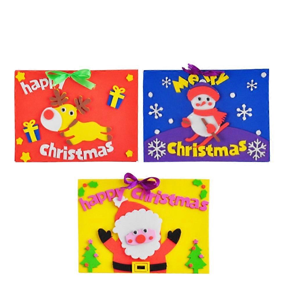 DIY Greeting Card Kits For Children In Assorted Colors Excellent For Christmas Celebrations And Educational Use 3Pcs