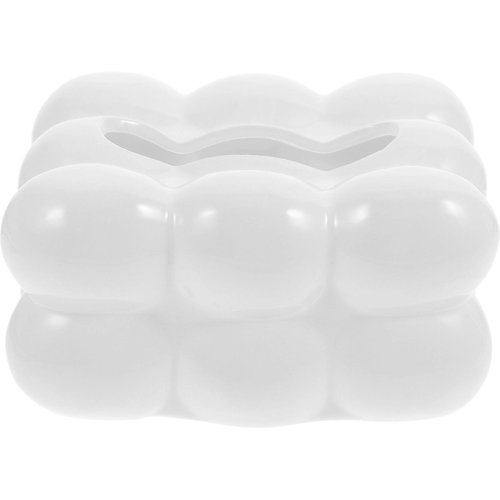 Bathroom Tissue Case Container Tissue Box Unique Style For Households 6.9×5.3×3.7in Compact 1Pcs