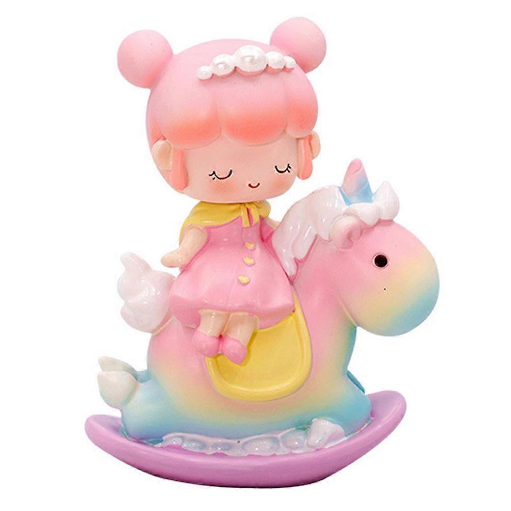 Unicorn Cake Decorations 1Pcs Colorful Fairy Tale Design For Birthday Parties Elegant Shape With Resin Material