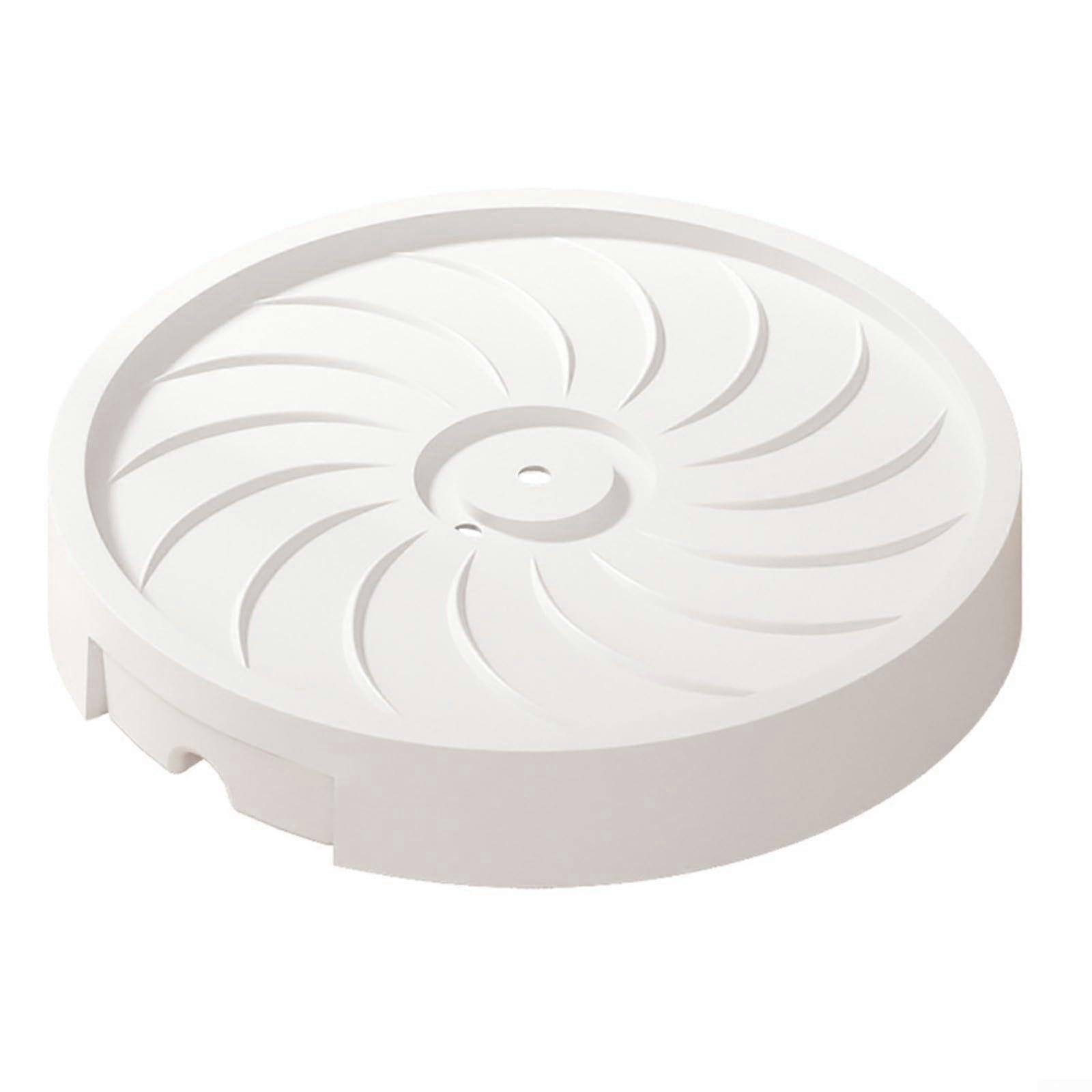 Plant Roller with Wheels, 33 cm, Flower Pot Saucer with Swivel Castors (White 30CM)
