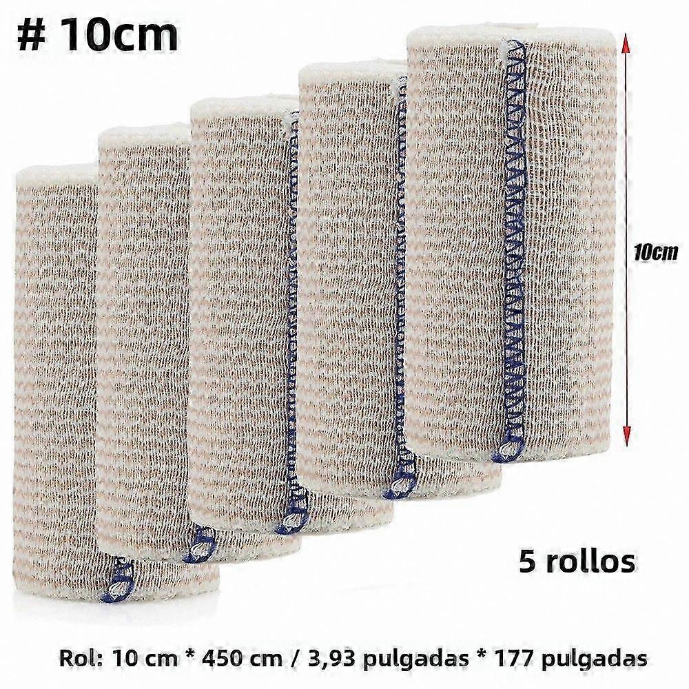 Cotton Elastic Band Rolls for Sports and First Aid Use Latex-Free and Tearable Compression Wrap