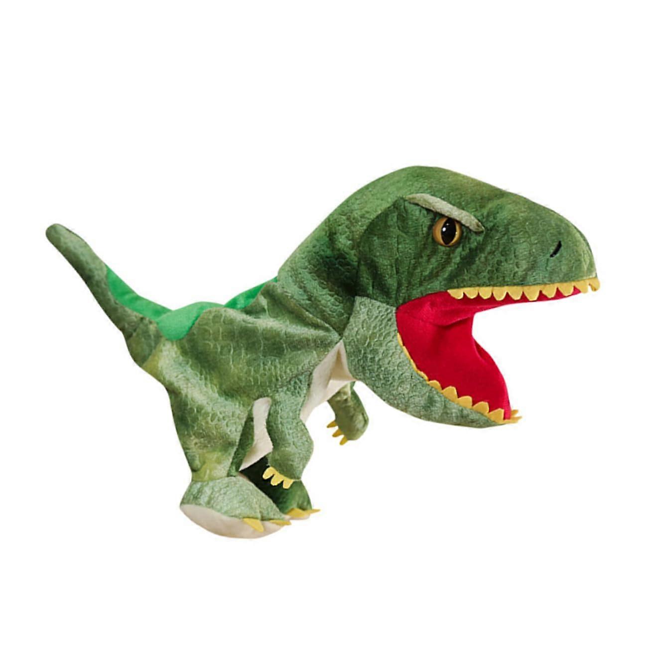 Tyrannosaurus Hand Puppet Realistic Plush Dinosaur Toy for Kids Soft Materials with Random Mouth Color and Design