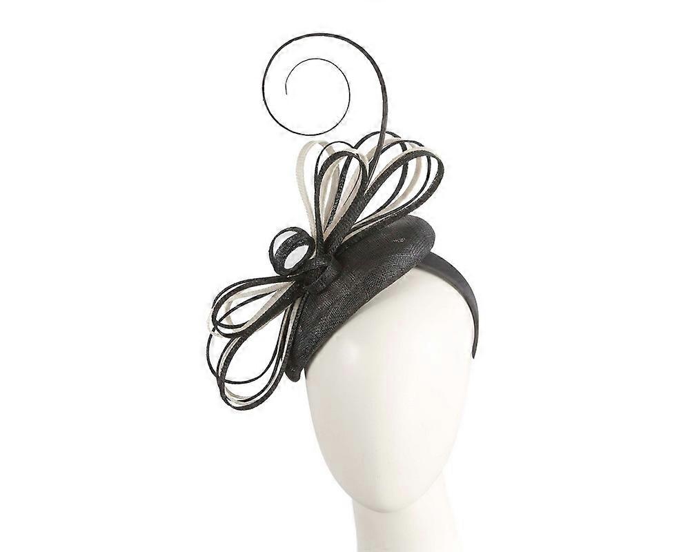 Black & Cream sinamay פילבוקס מרתק מאת מקס אלכסנדר MA969BC
