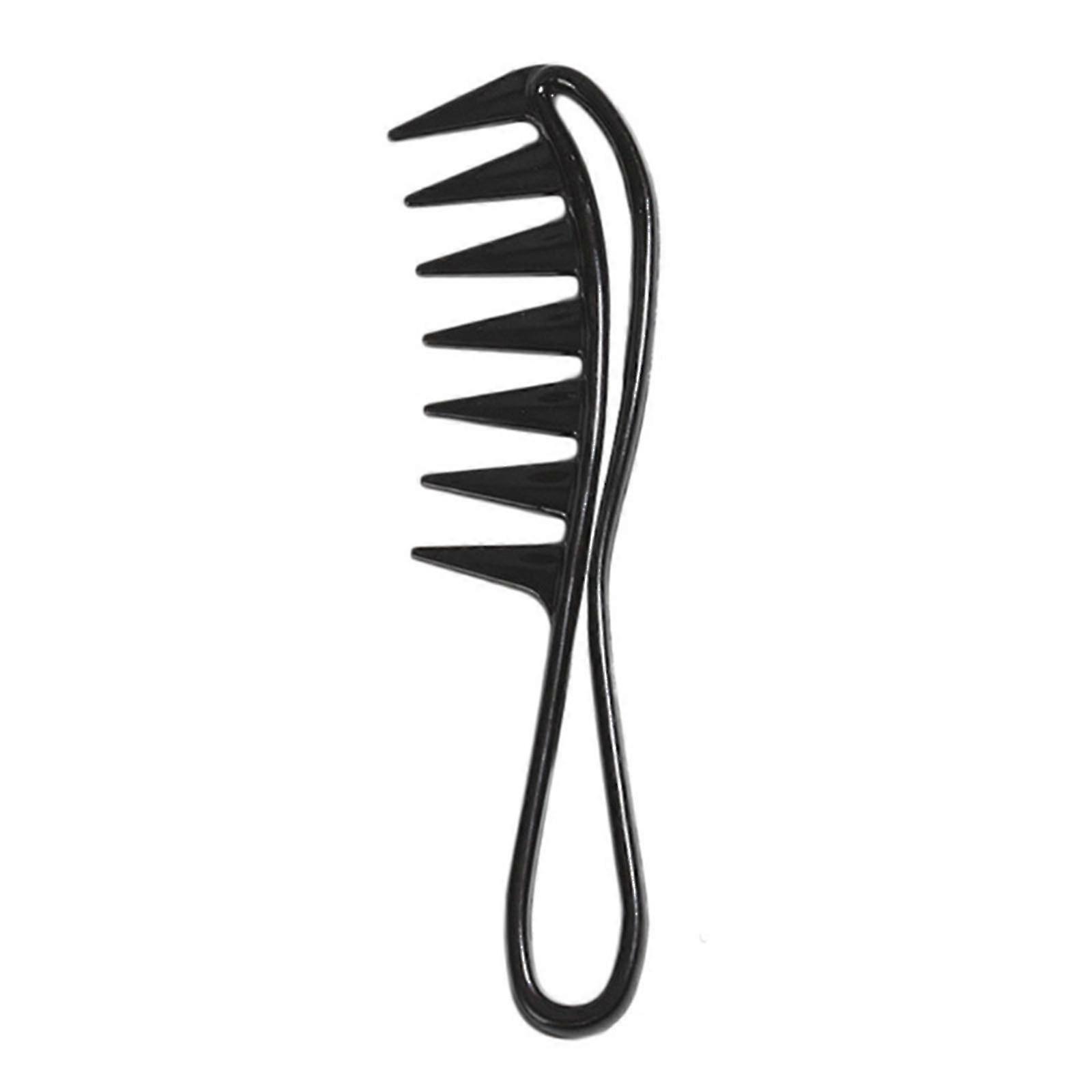 Wide Tooth Comb for Curly Hair - Large Detangling Comb for Wet & Wavy Hair, Shark Teeth Styling Tool, Light Pink Barber Comb