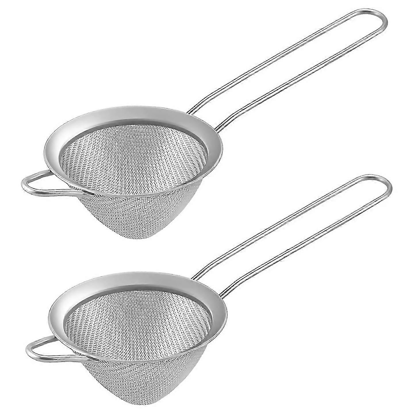 For 2pcs Small Conical Cone Mesh Strainer For Cocktails Coffee Juice