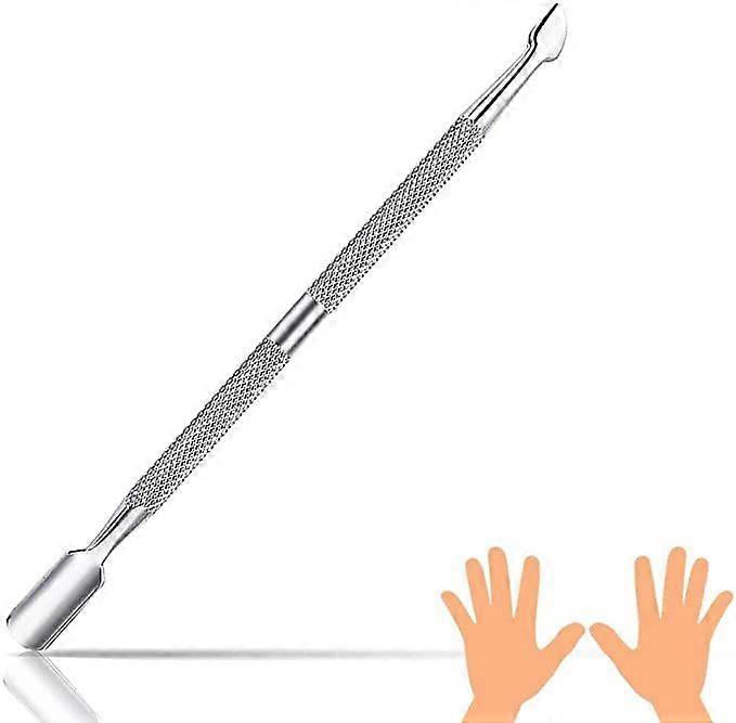 Silver Dual-Head Cuticle Pusher - Nail Polish Remover