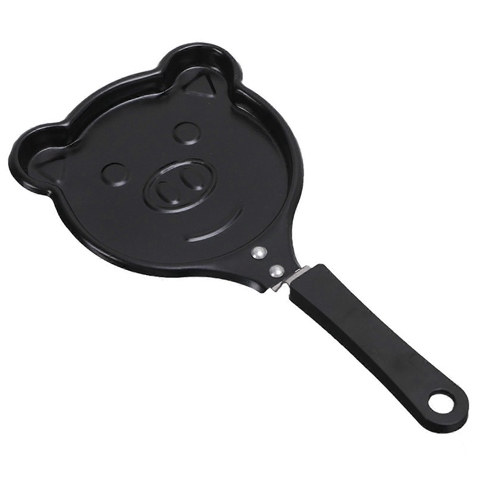 Cast Iron Mini Egg Frying Pan, Non Stick Breakfast Cookware with Quick Heat Distribution, Compact for RV Studio Kitchens
