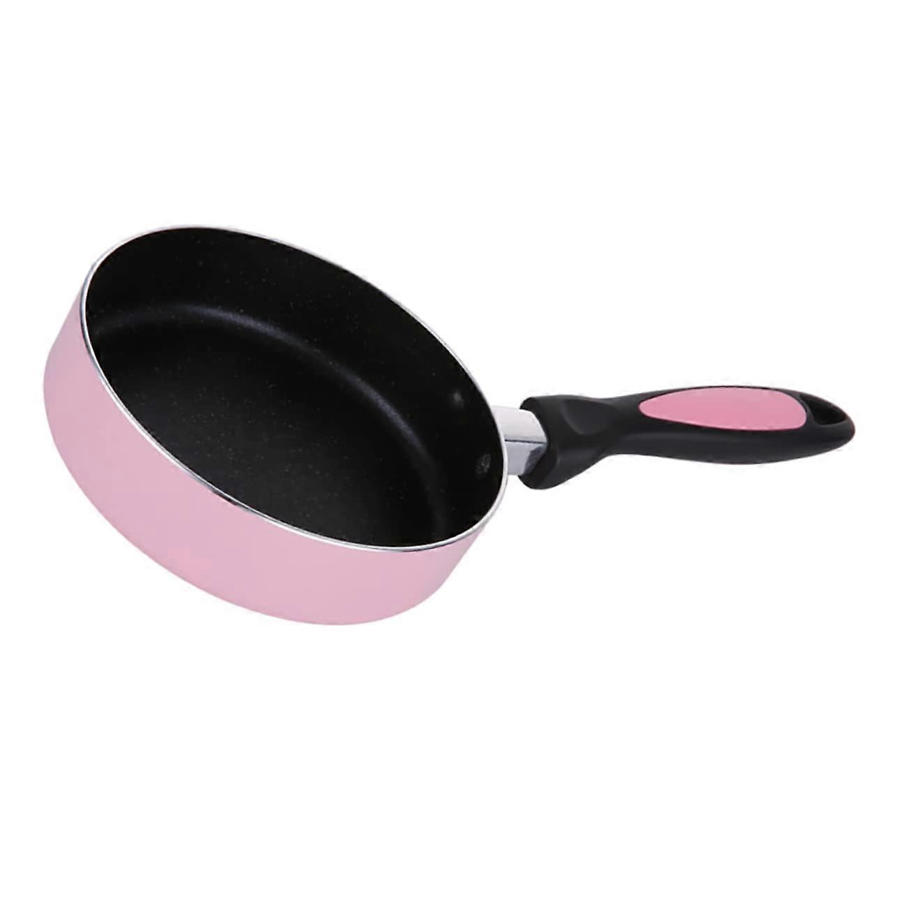 Mini Non Stick Frying Pan Pink for Induction and Gas Cookers for Cooking Frying and Braising with Smooth Surface for Easy Cleaning