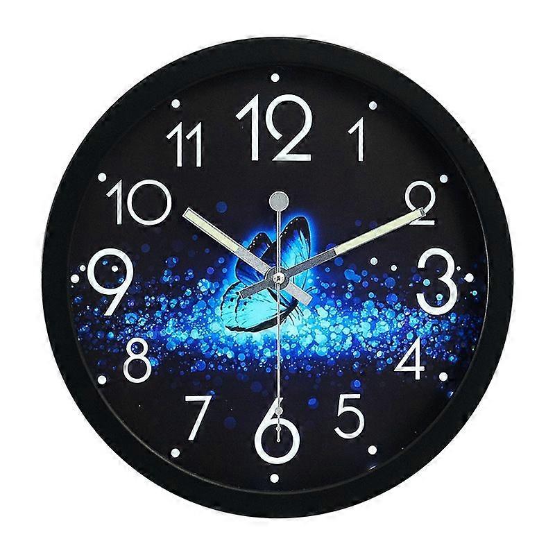 1207B Metal Nightlight Wall Clock
