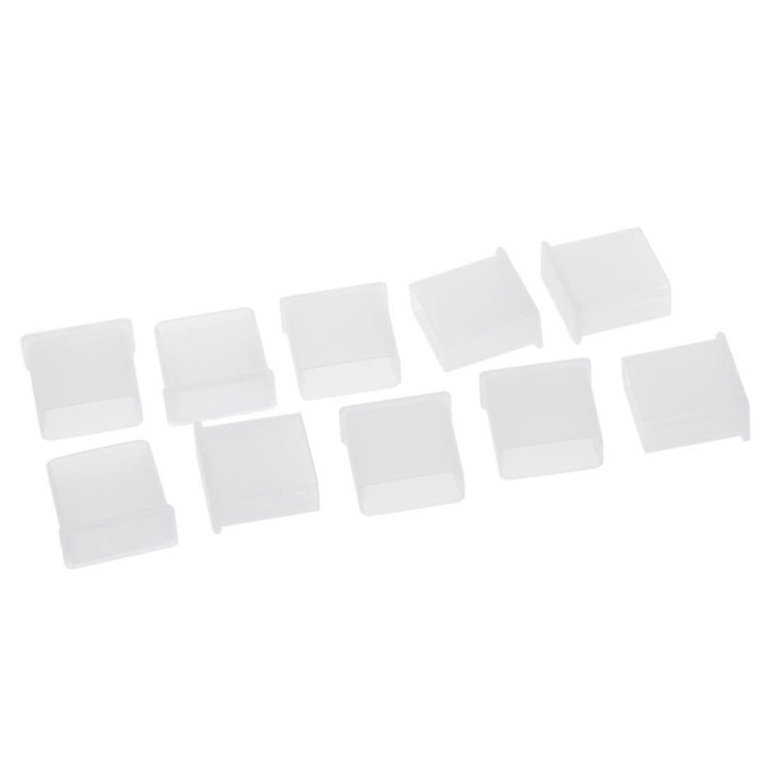 Capuchons de protection anti-poussière de prise USB Type-A transparent (10 pièces) - Plastique transparent