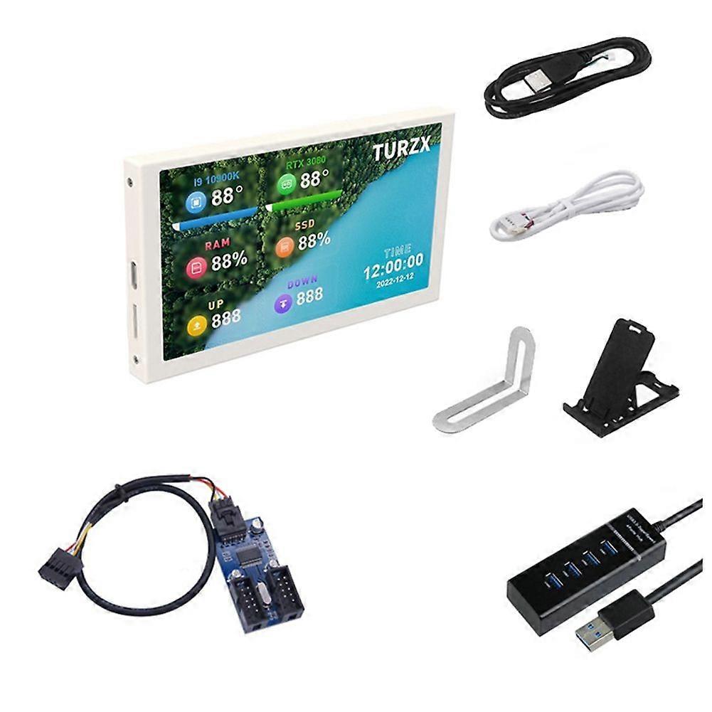 5 Inch IPS Type-C Secondary Screen Computer LCD Monitor Display White