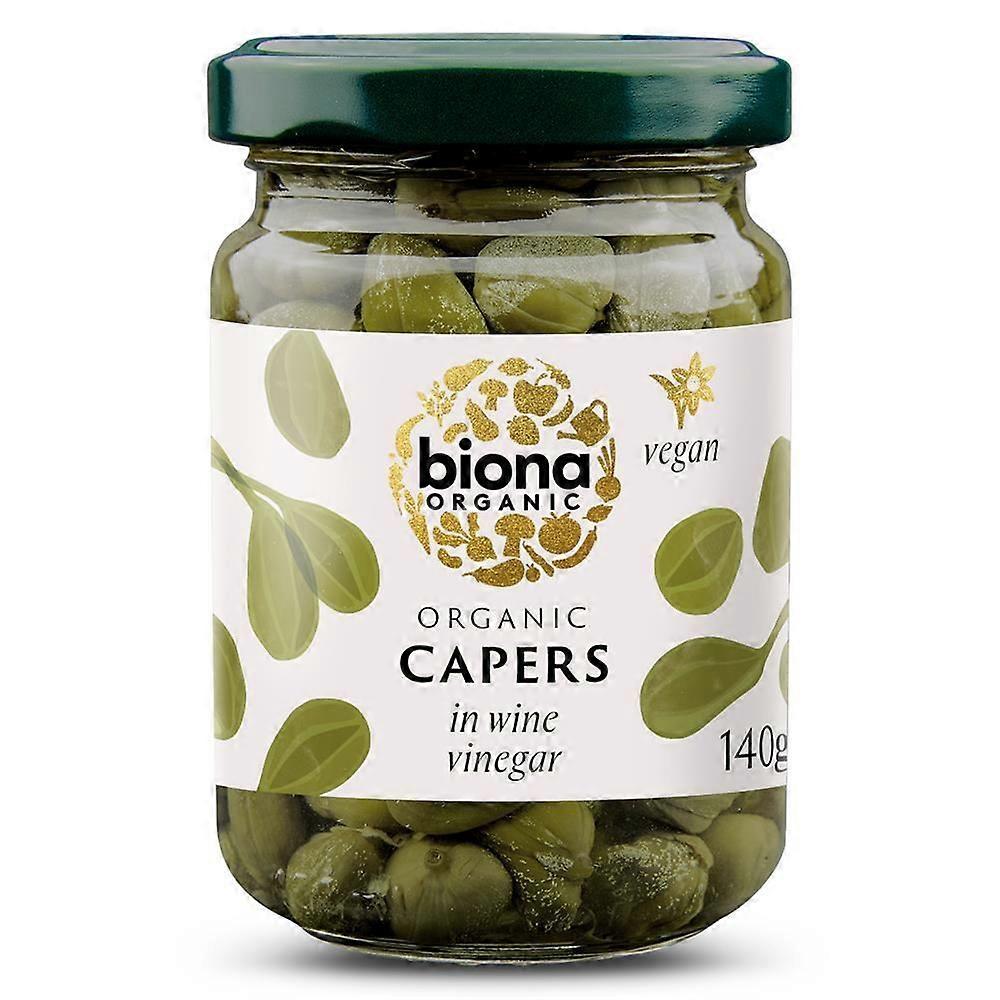 Biona Capers in Wine Vinegar Organic 140g - 4 Pack