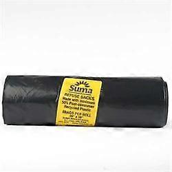 Suma Refuse sacks made with minimum 50% post-consumer recycled plastic - 2 Pack