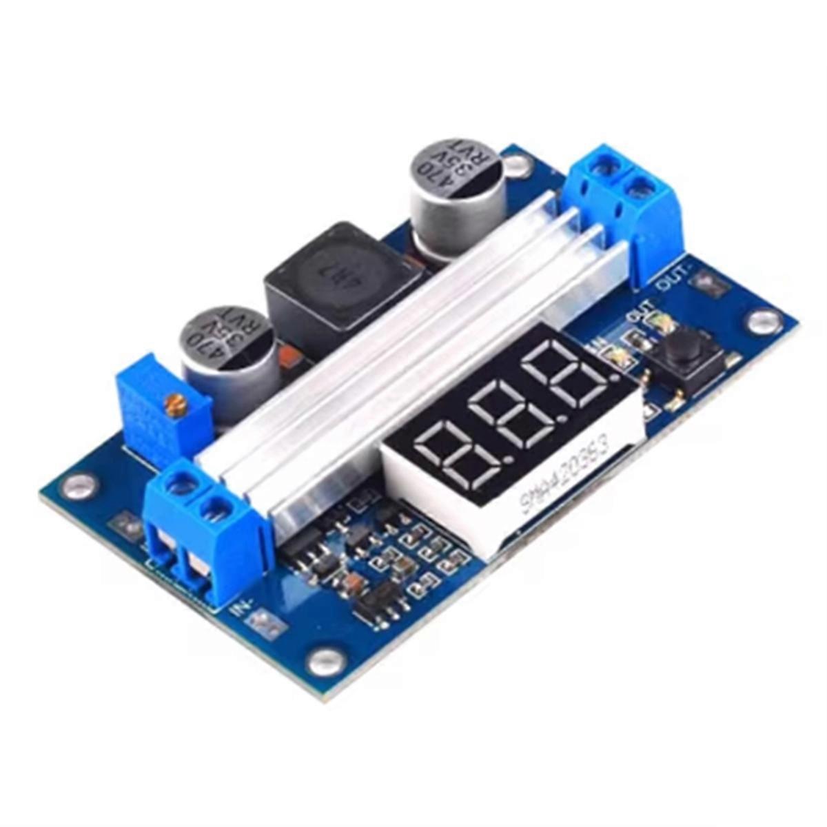 DC-DC High Power Adjustable Boost Module 3.0-35V to 3.5-35V 100W with Digital Display Voltmeter