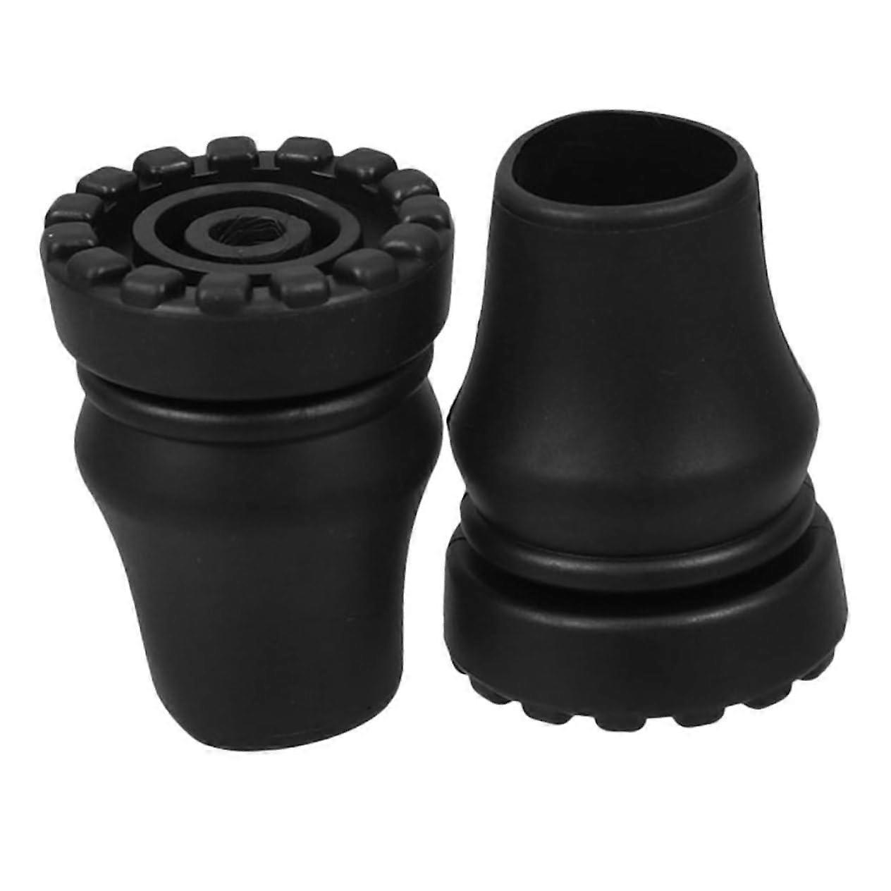 2pcs Slip Foot Pad for CaneType Walker Heavy Duty Walking Stick Tip Replacement NonSlip Cane Bottom for Seniors Safety
