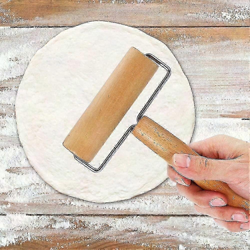 T-Shape Pastry Roller, Wooden Multifunctional Dough Rolling Pin for Fondant, Cookie, Pizza, Pasta, and Chapati