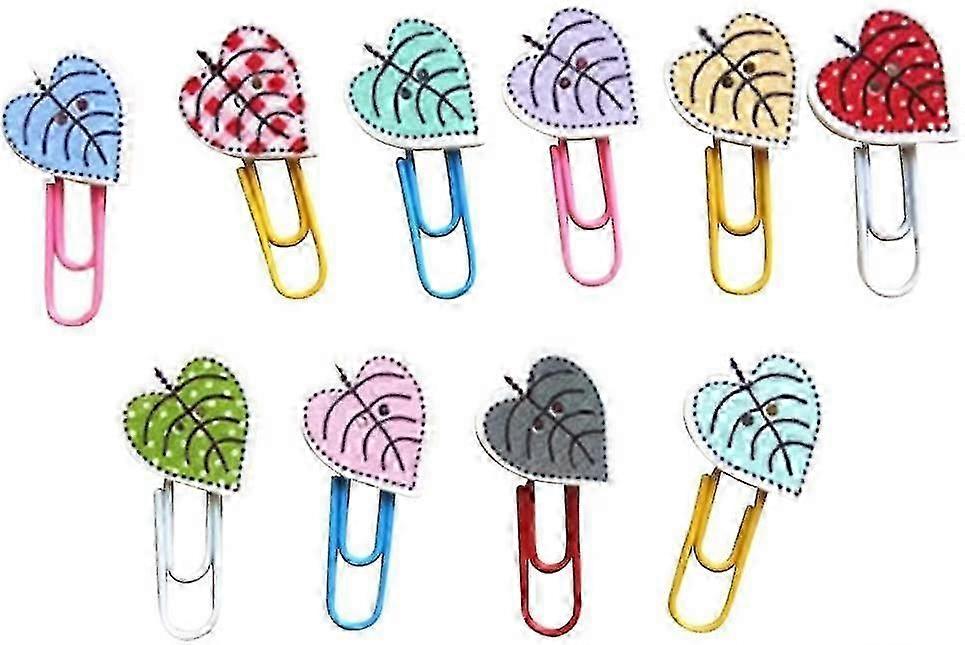 Mode Kreative Schöne Herz Blattförmige Büroklammern