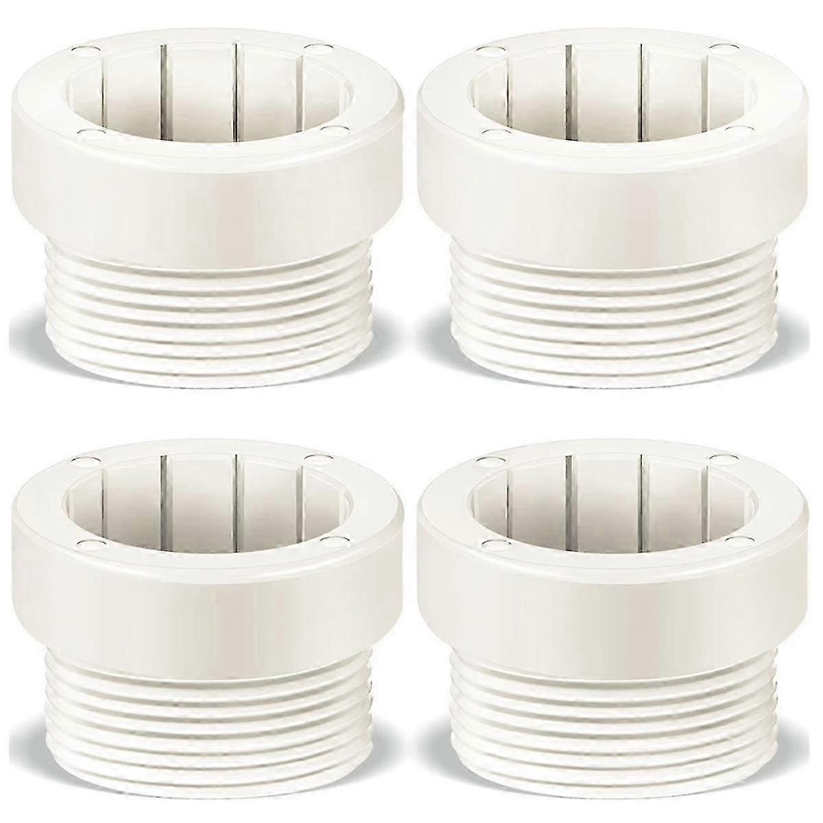 Pool Umbrella Stabilizer Adapter Threaded Adapter Set Umbrella Pole Stabilizer for Outdoor Deck Umbrella Insert White