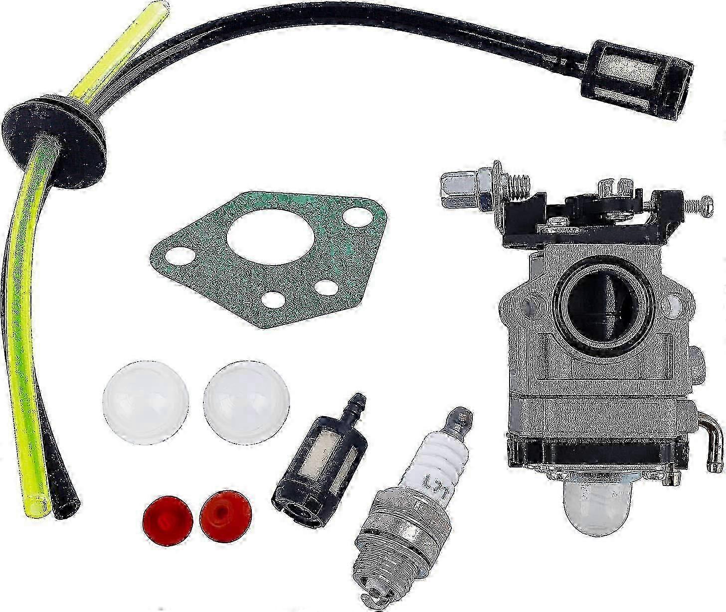 52cc 49cc 43cc Strimmer Carburetor Kit με σωλήνα φλάντζας Μπουζί Φίλτρο καυσίμου - JC