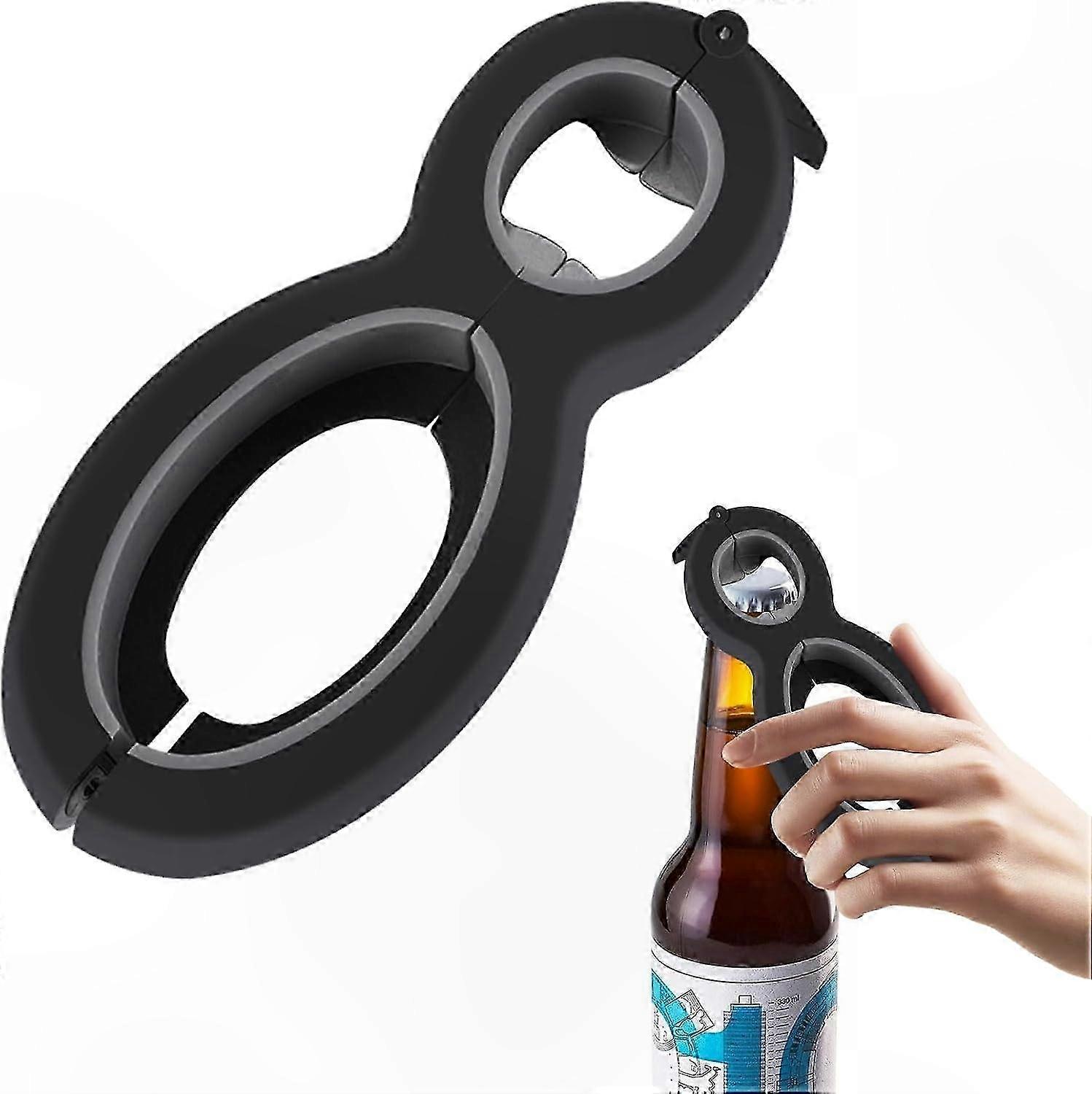 6-in-1 Multi-Function Can Opener with Comfort Grip Handle for Easy Use