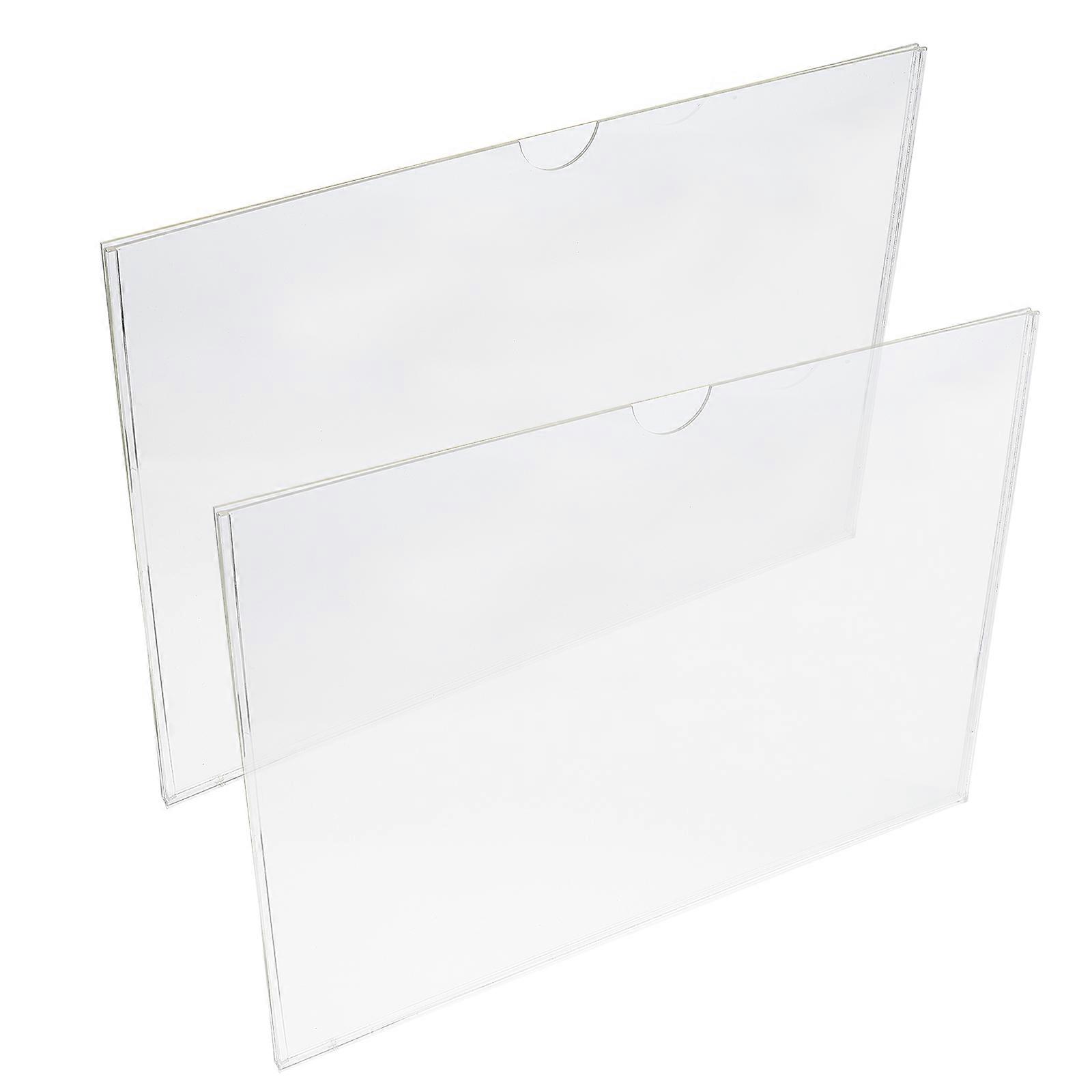 Transparent Acrylic Label Holders Display for Supermarket Retailers Storage 2Pcs