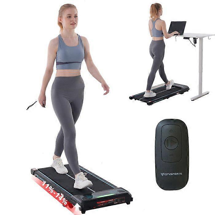 Passadeira de Corrida Incline 11%-12%-14%-Preto com Velocidade Verde 1-6 km/h-LED-Bluetooth